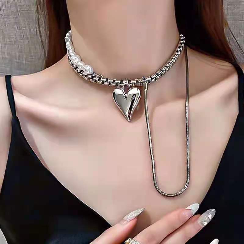 Women's & Men's Fashion Simple Titanium Steel Sweater Chain Personalized Hip Hop Necklace