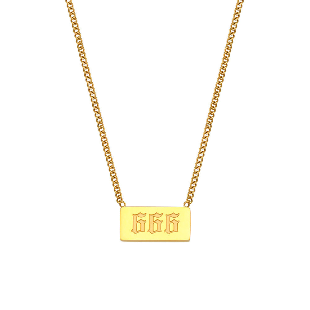 Women's Special Interest Light Luxury Angel Digital Stainless Necklace
