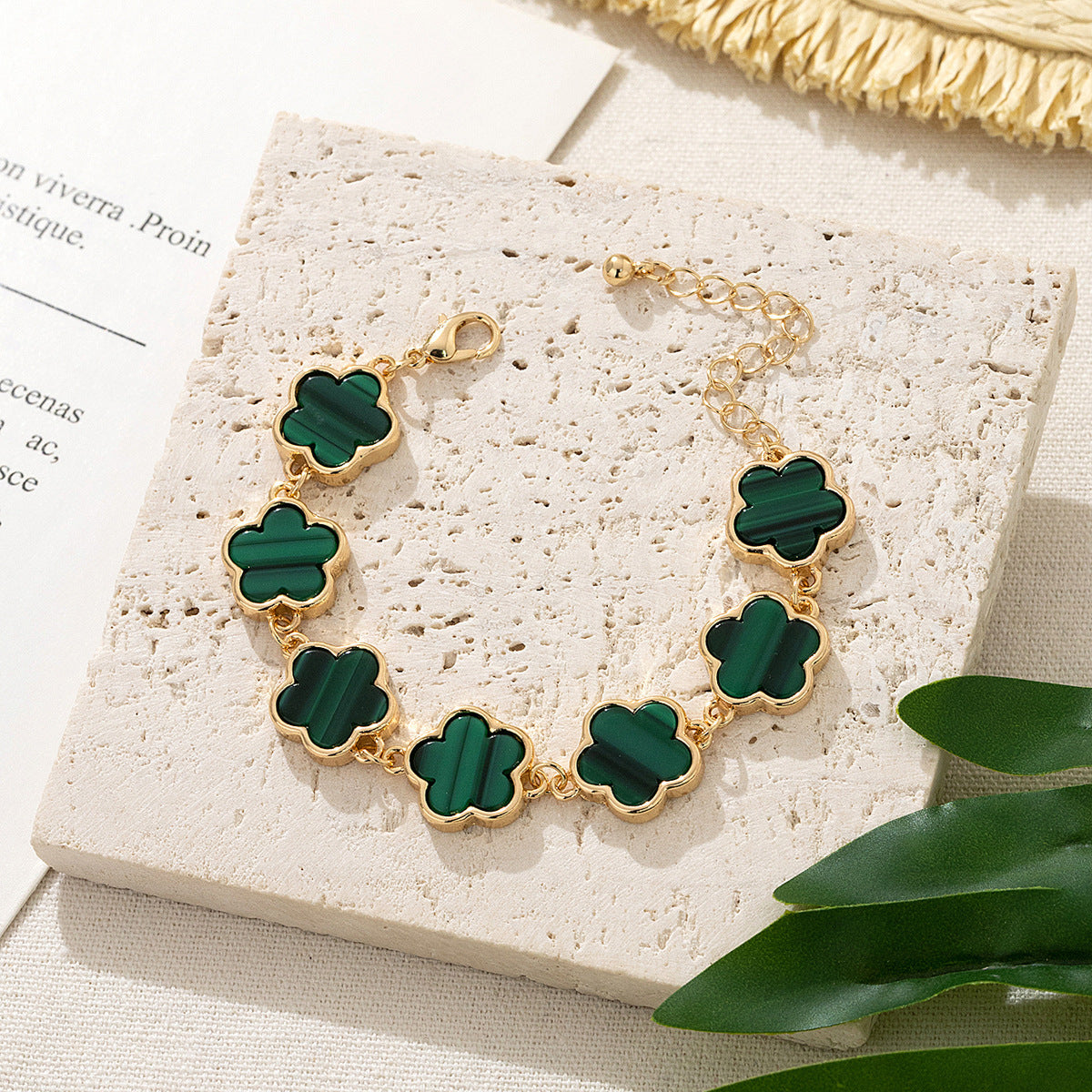 Fashion Elegant Lucky Five Petal Flower Female Bracelet
