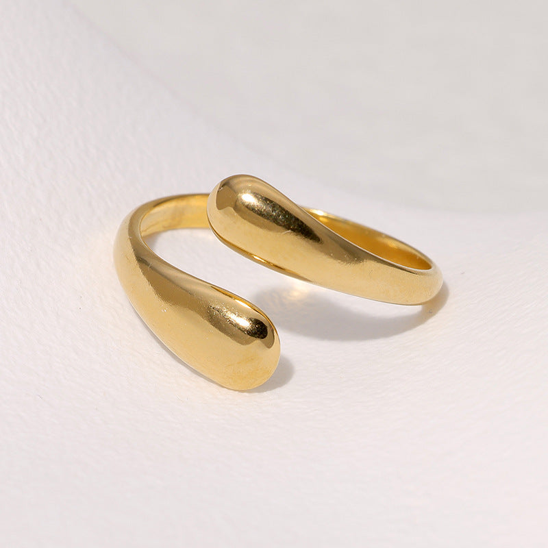 Stainless Steel Opening Gold Plated Niche Rings