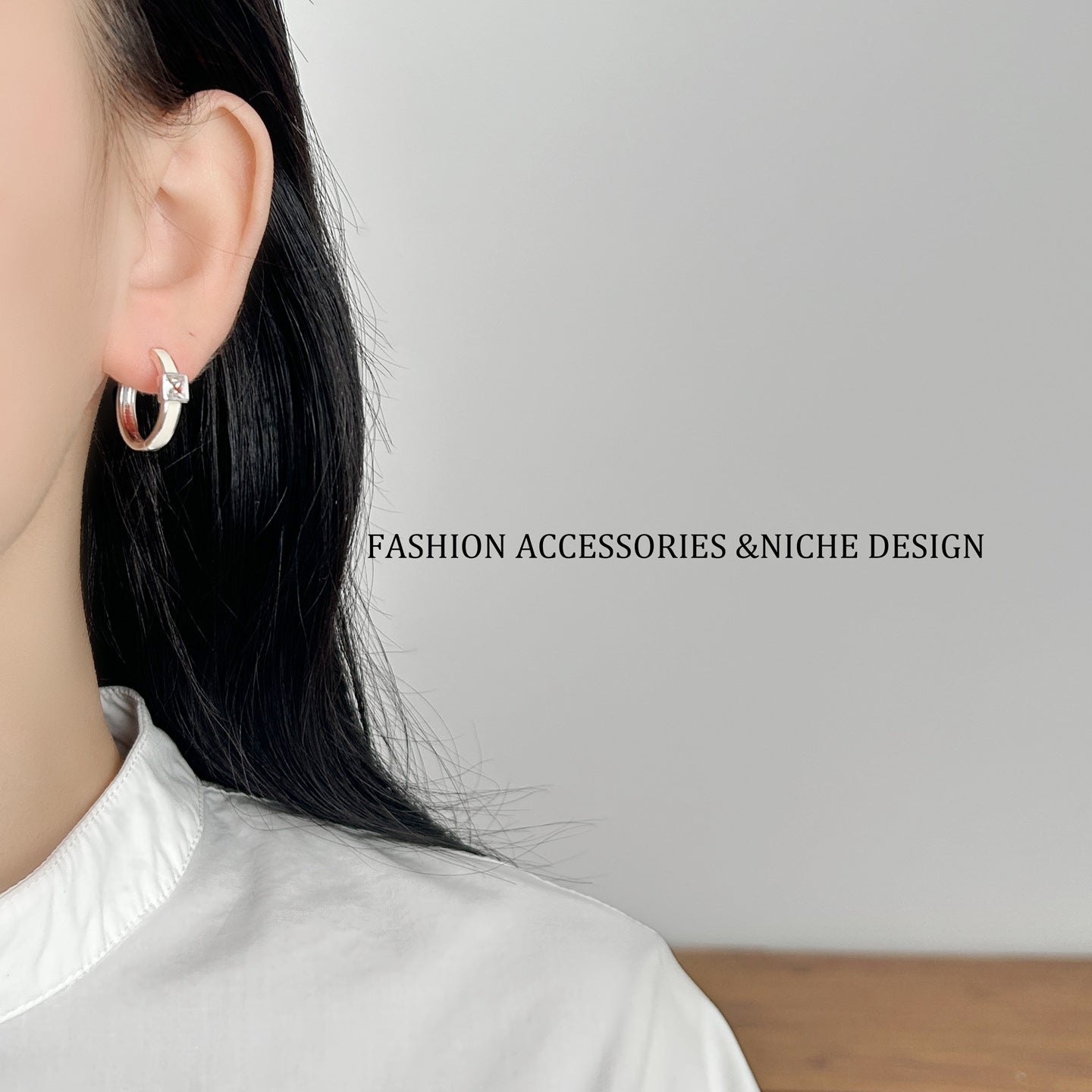 Women's Square Zircon Simple Fashion Minority Design Cold Rings