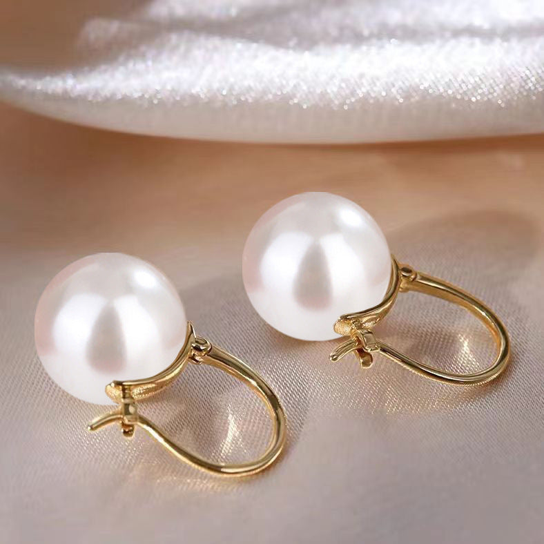 Shell Pearl Parvenu Gold Imitation White Rings