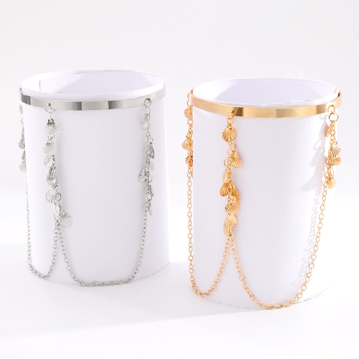 Niche Adjustable Arm Chain Metal Lanyard Tassel Armband Vacation Style Bracelets