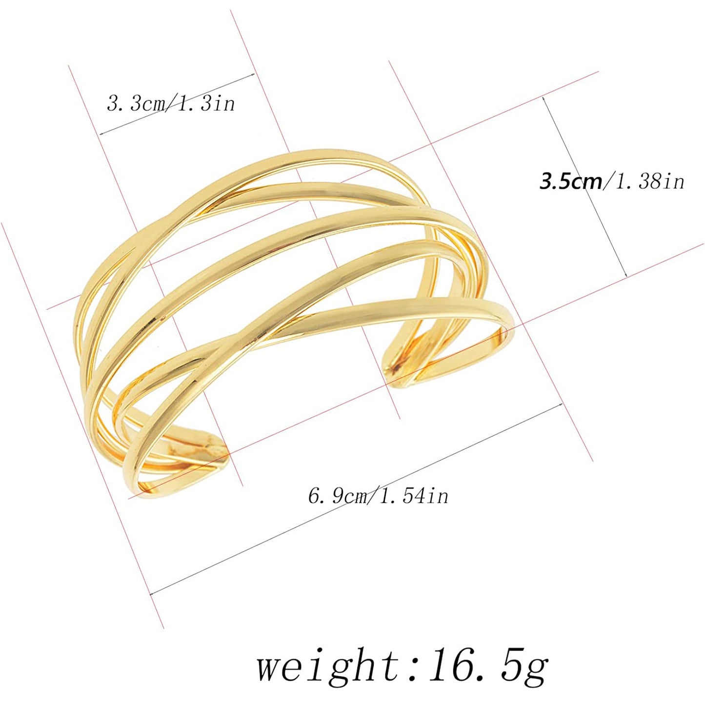 Slouchy Metal Opening Hollow Retro Bangle Bracelets