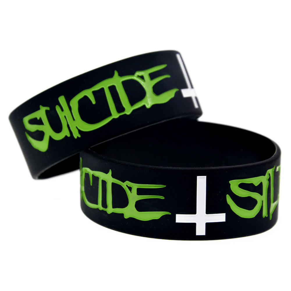 Silicone Fashion Music Hand Strap Trendy Hip Hop Bracelet