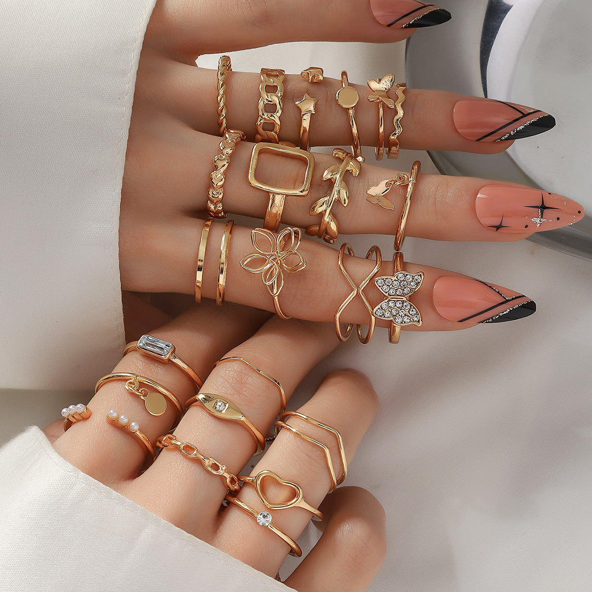 Women's Butterfly Open More Than Knuckle Sets Of Ring