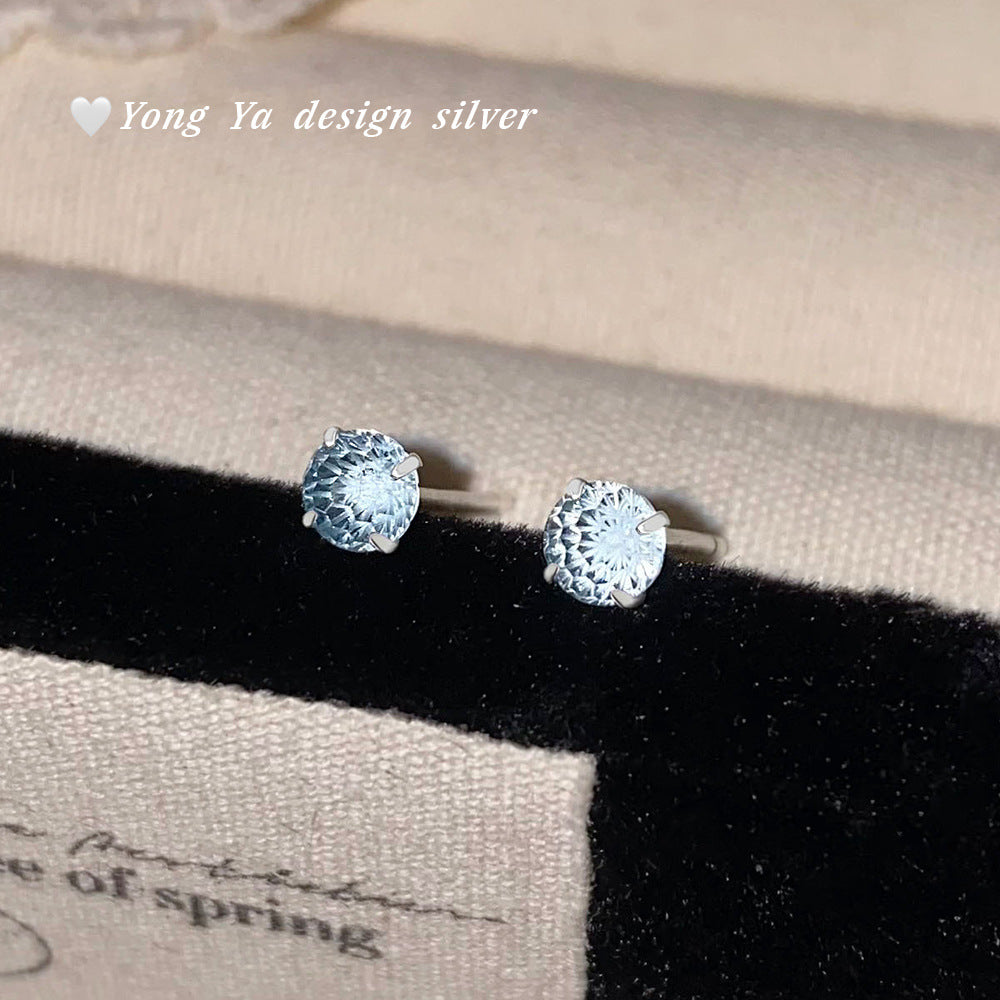 Fireworks Color Zircon Ear Colorful Gentle Stud Earrings