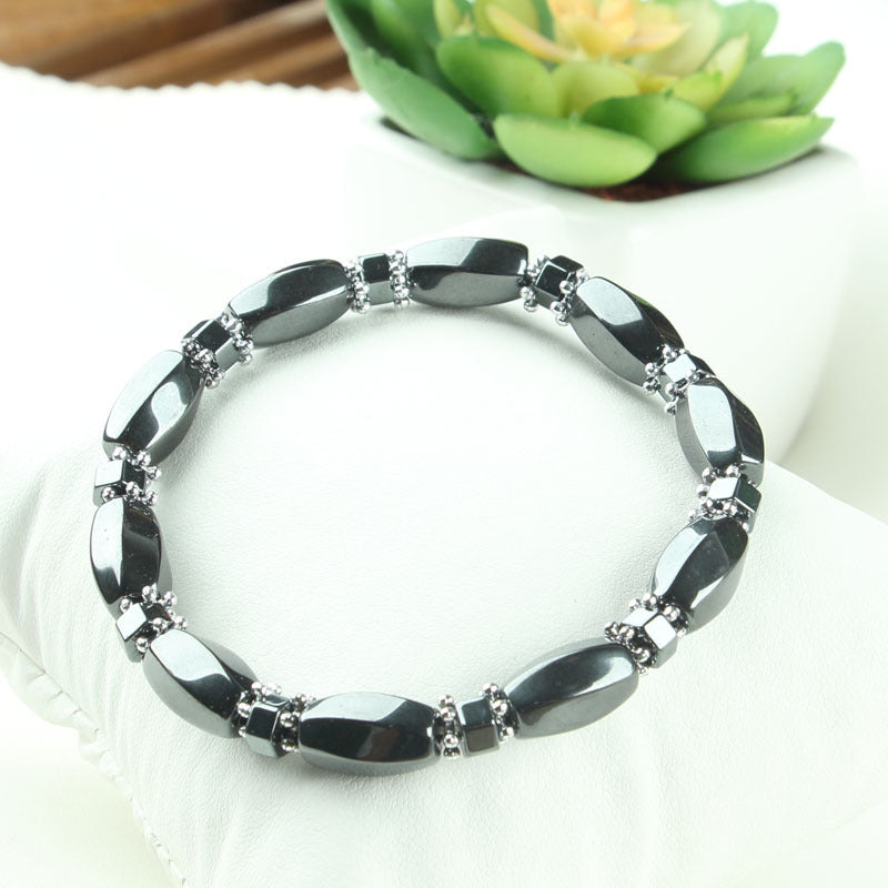 Men's Magnetic Haematite Energy Geometric Shape Titanium Steel Bracelets