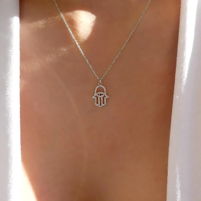 Of God Crystal Simple Devil's Eye Personalized Clavicle Chain Female Necklaces