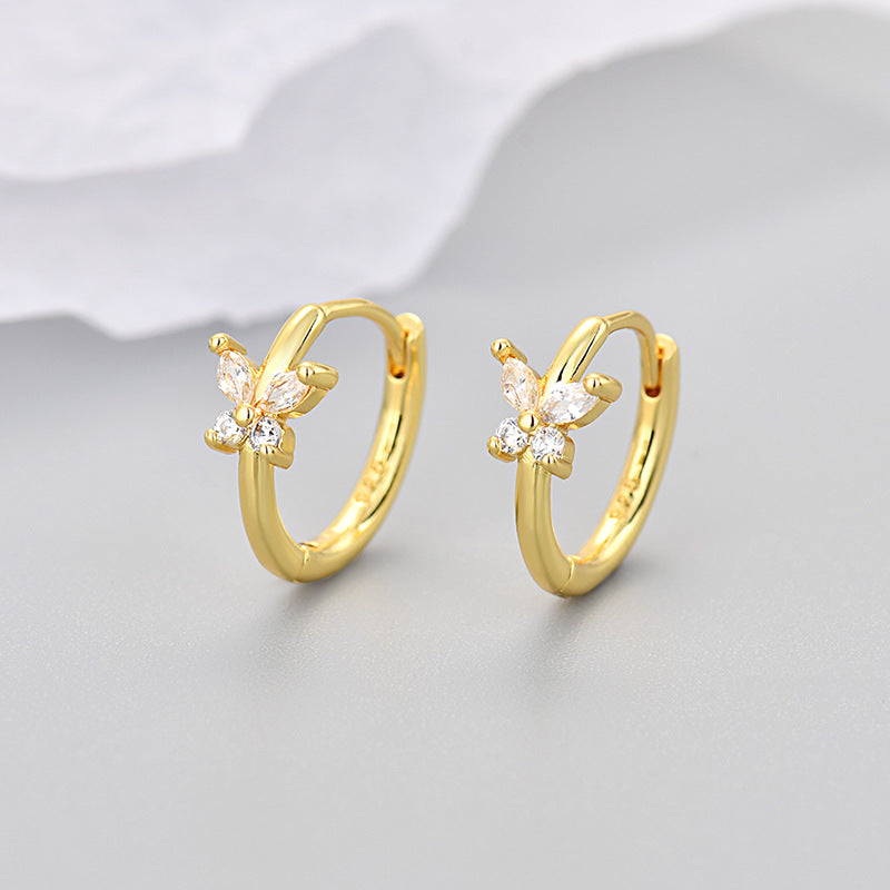 Women's Butterfly Light Luxury High-grade Elegant Small Exquisite Stud Earrings
