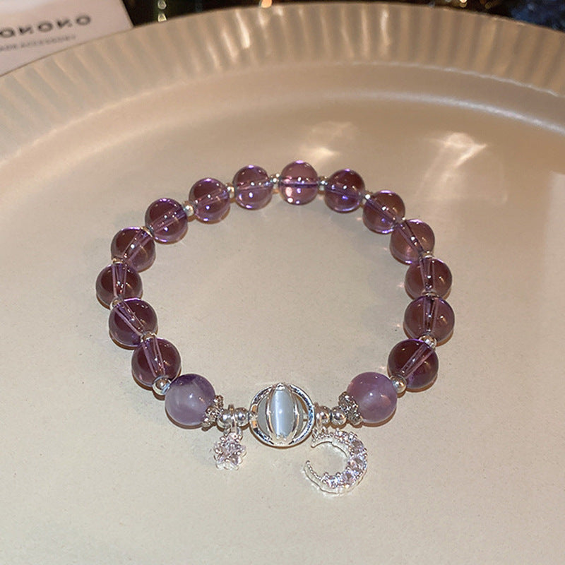Women's Pearl Buckle French Fashion Design Retro Love Temperament Bracelets