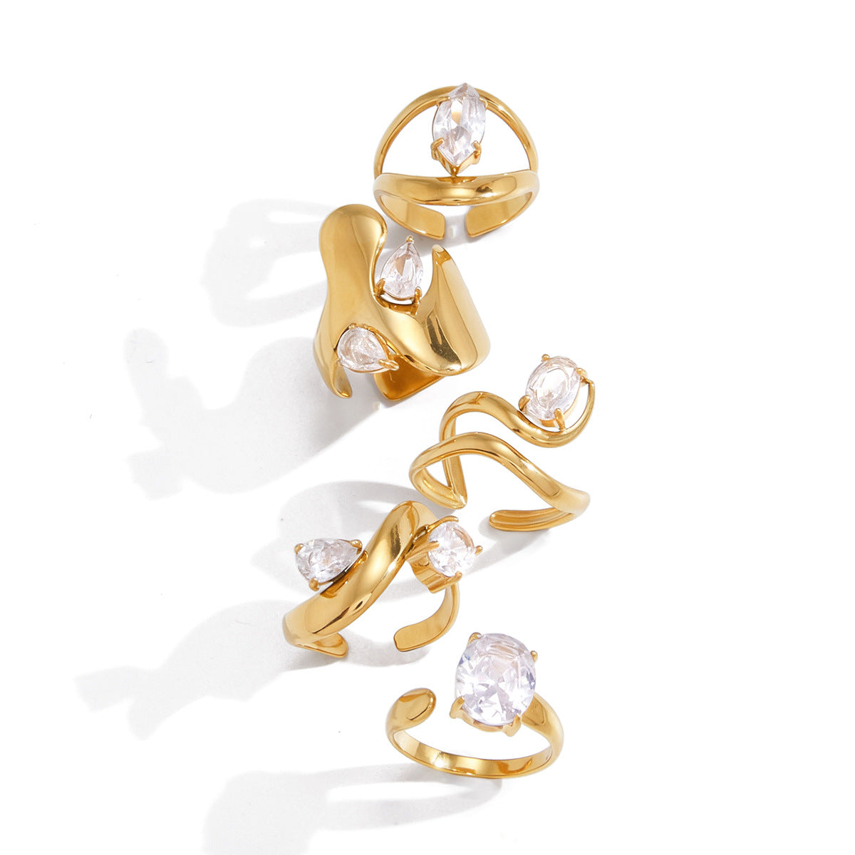 Diamond Light Luxury High-grade Titanium Jewellery Ring