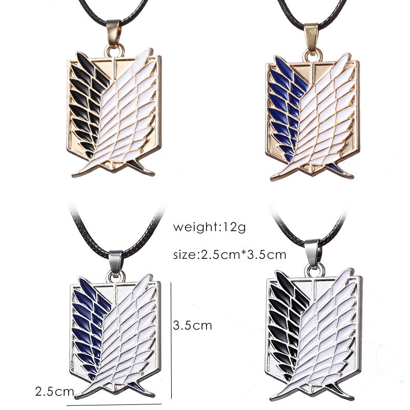 Anime Peripheral Attack On Titan Investigation Corps Logo Necklaces