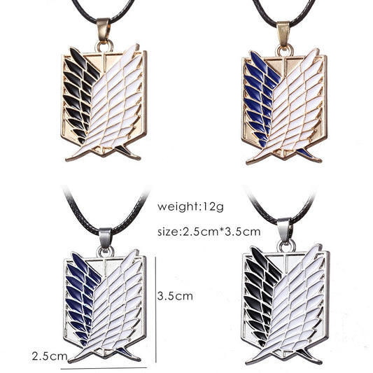 Anime Peripheral Attack On Titan Investigation Corps Logo Necklaces