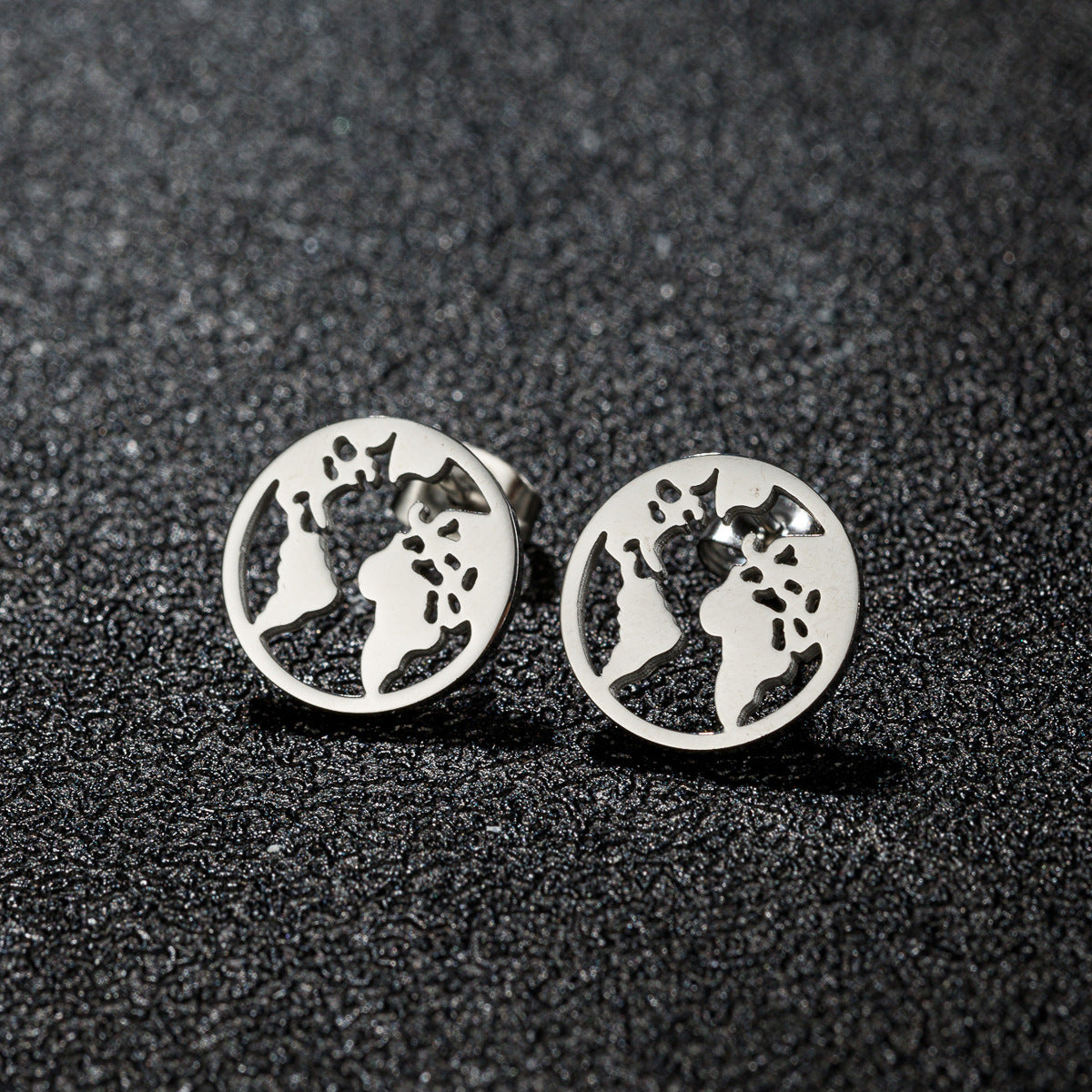 Women's Fashion Stainless Steel Personality Simple Style Bowknot Stud Earrings