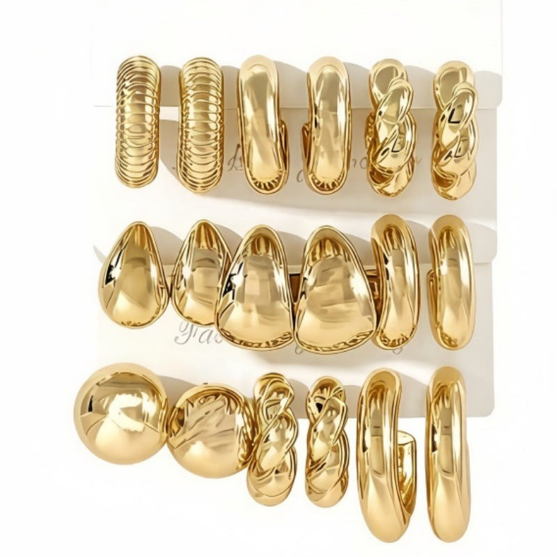 Women's High-grade Gold Fabulous Personality Creative Twist Earrings