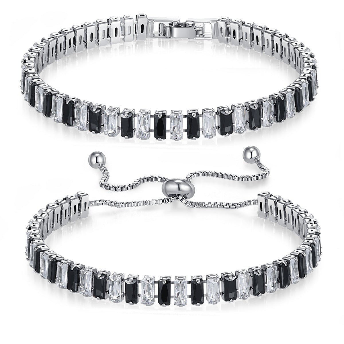 Pretty Female White Gold Plated Zircon Bracelets