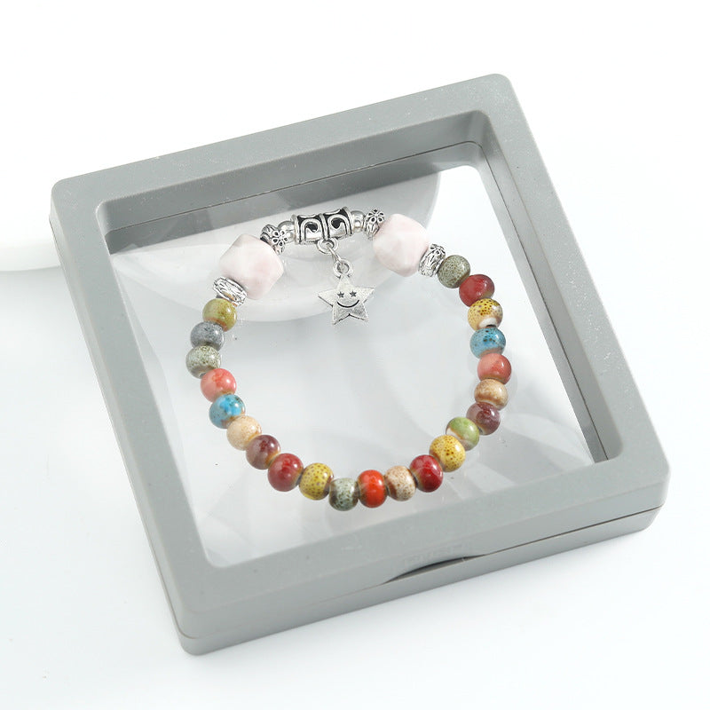 Ethnic Style Ceramic Beaded Artistic Ancient Bracelet