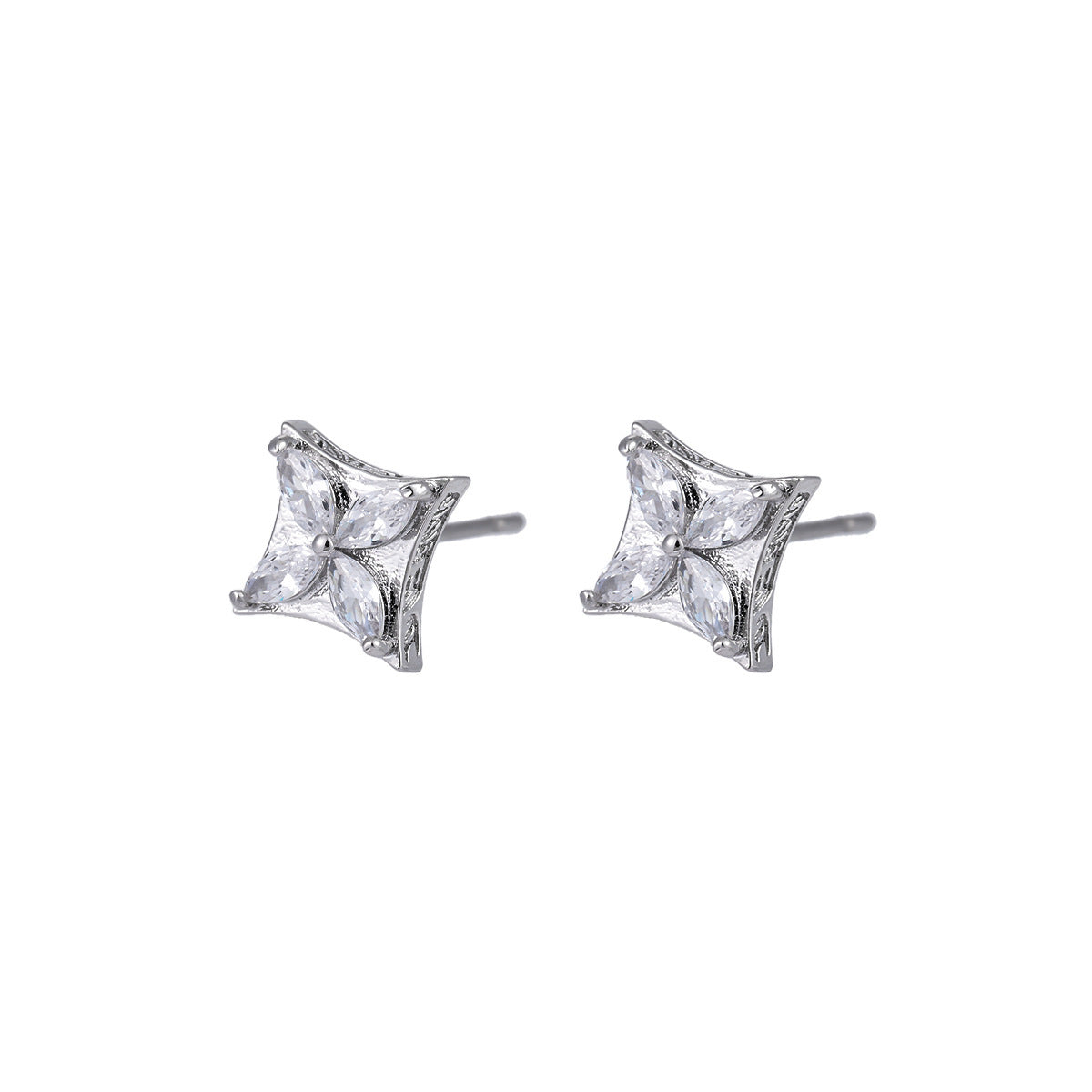 Men's & Women's Flash Zircon Light Luxury High-grade Fashion Stud Earrings