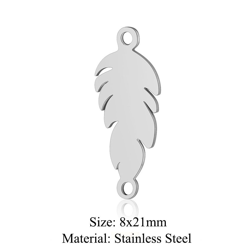 Feather Wings Titanium Steel Lucky Tree Pendants