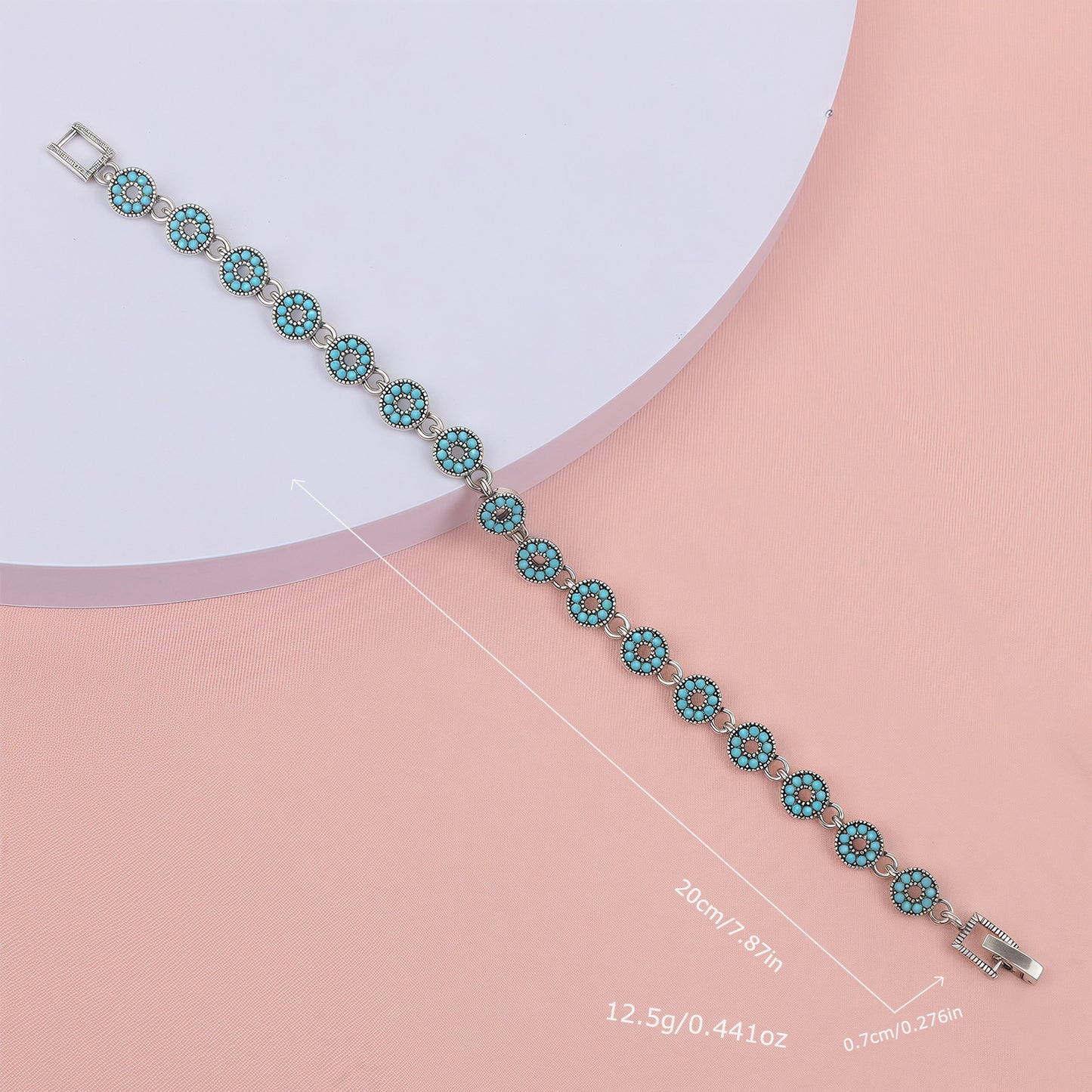 Women's Personality Retro Ethnic Style Inlaid Turquoise Bracelet