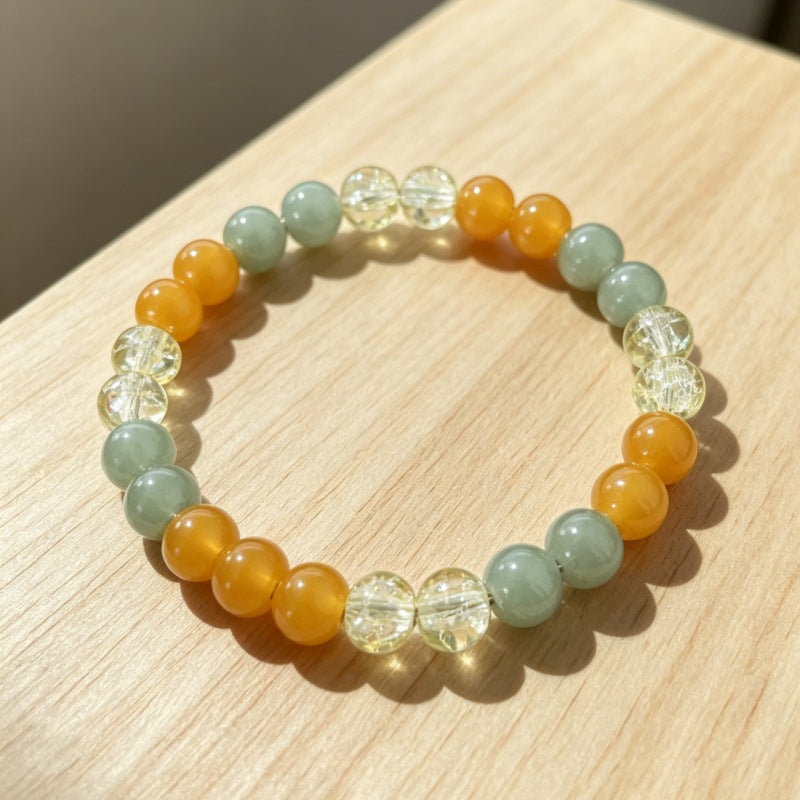 Xi Natural Crystal Stone Hot Flower Bracelets