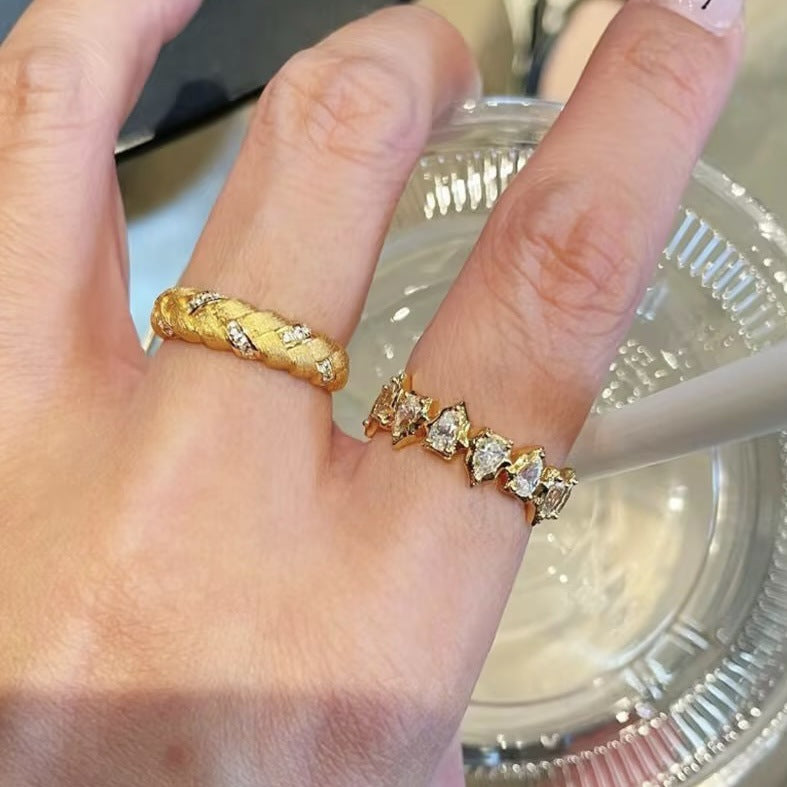 Lux Exquisite Full Diamond Horse Eye Rings