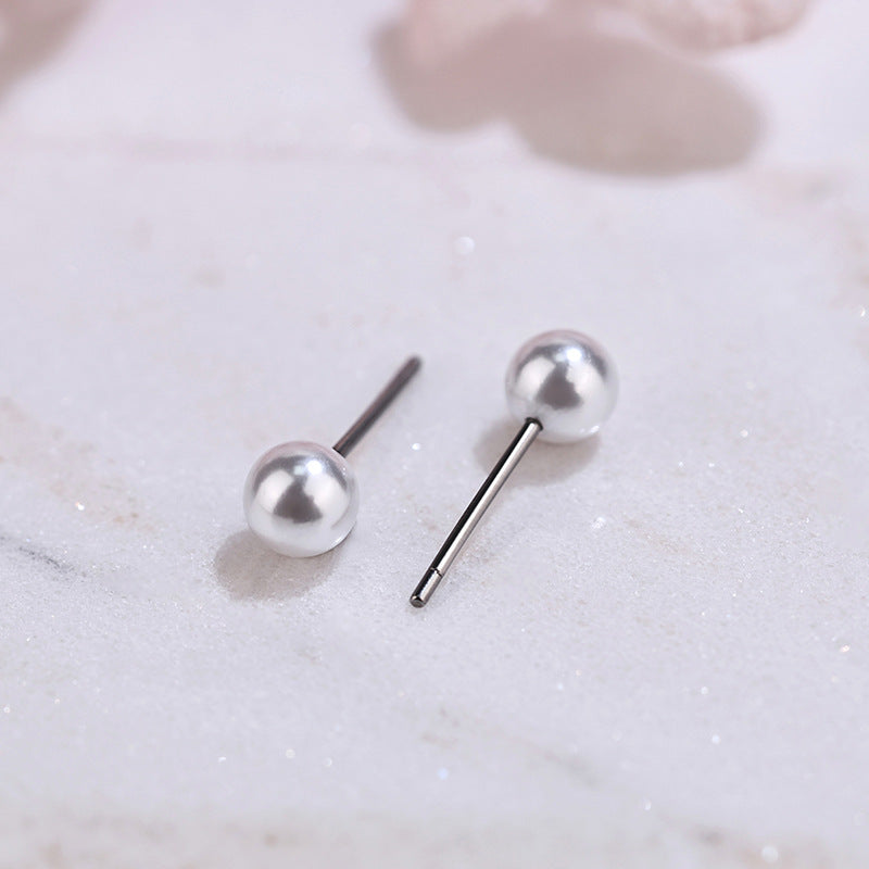 Simple Fashion Korean Style Temperament Ear Pearl Earrings