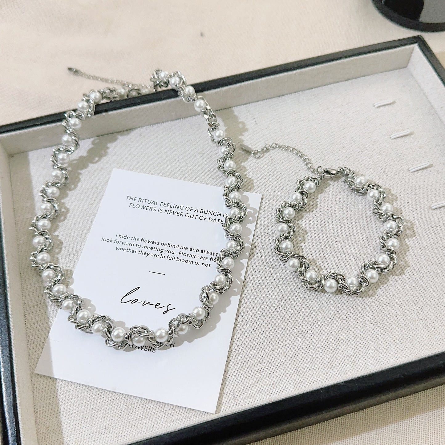 Design Pearl Chain Winding Female Affordable Necklace