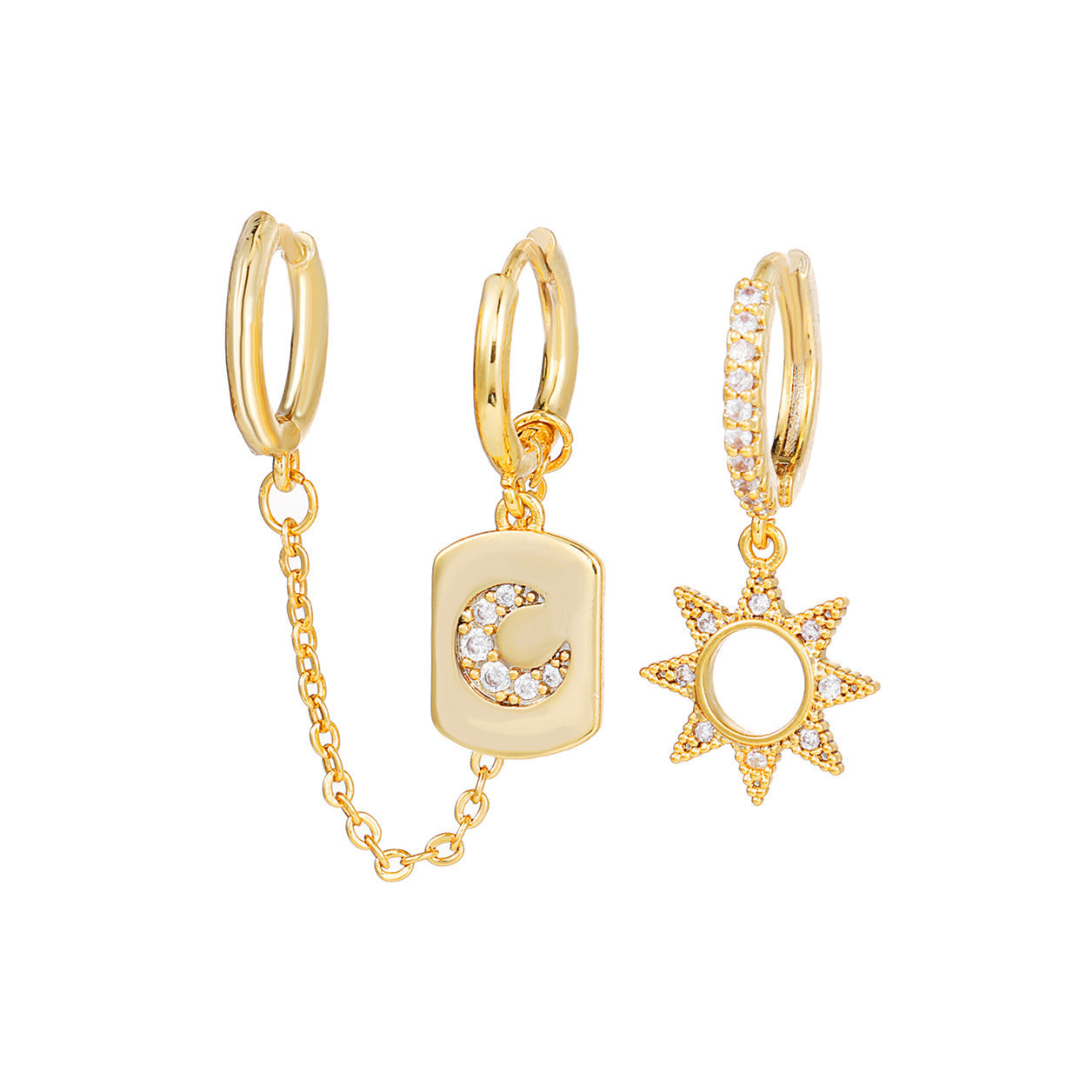 Women's Korean Style Fashion Hot Match Copper Zirconium Finely Earrings
