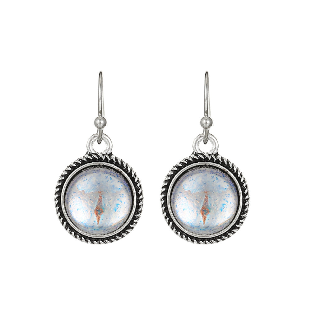 Water Drop Creative Topaz Colorful Gemstone Earrings