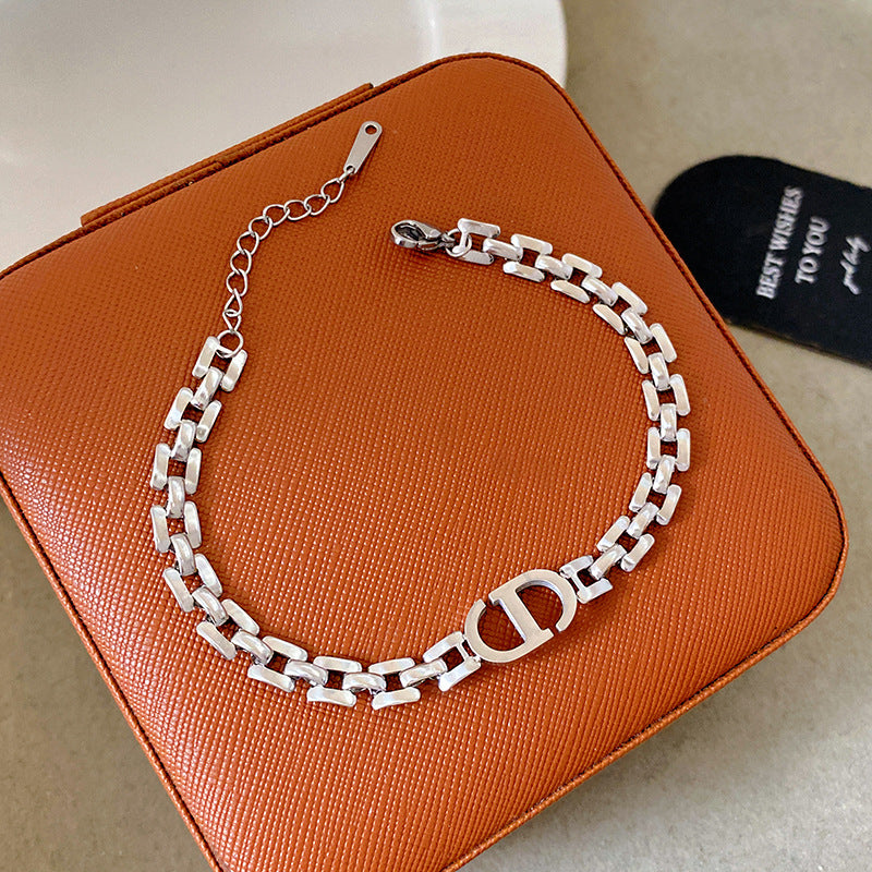 Light Luxury Micro Inlaid Zircon Woven Wire Mesh Fashion Temperament Bracelet