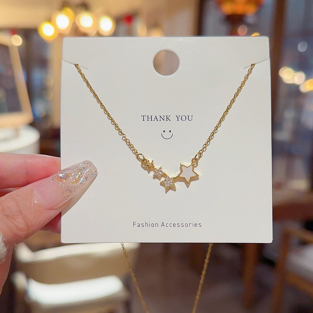 Female Summer Temperament Wild Titanium Steel Clavicle Necklaces