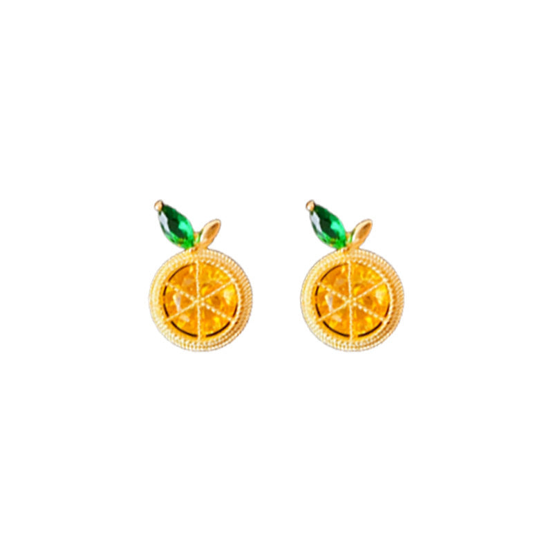 Sier Needle Fresh Sweet Lemon Fashion Rings