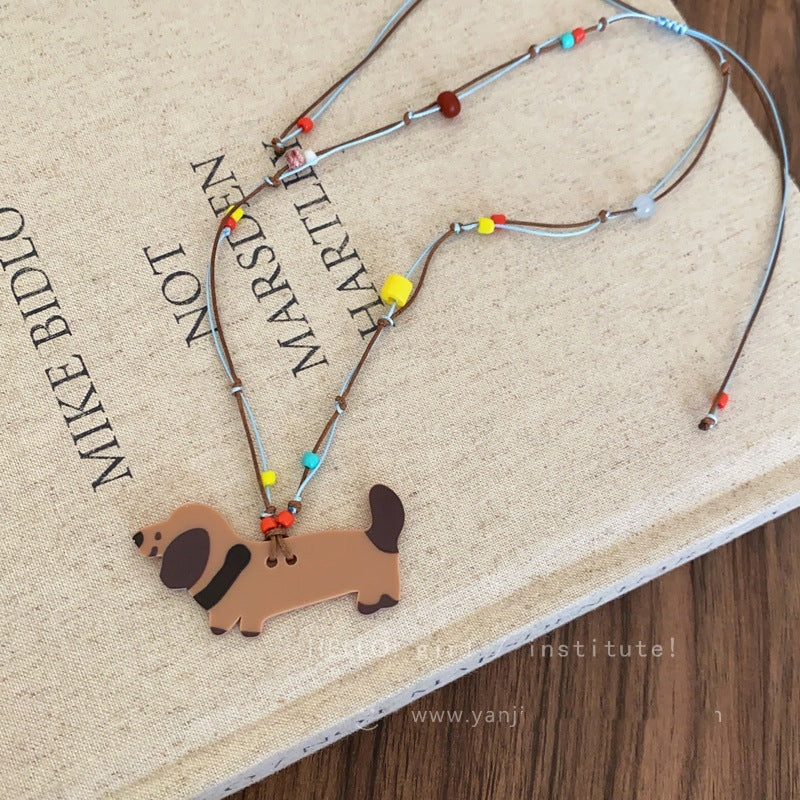 Glaze Beaded Female Cute Apple Czech Beads Necklaces