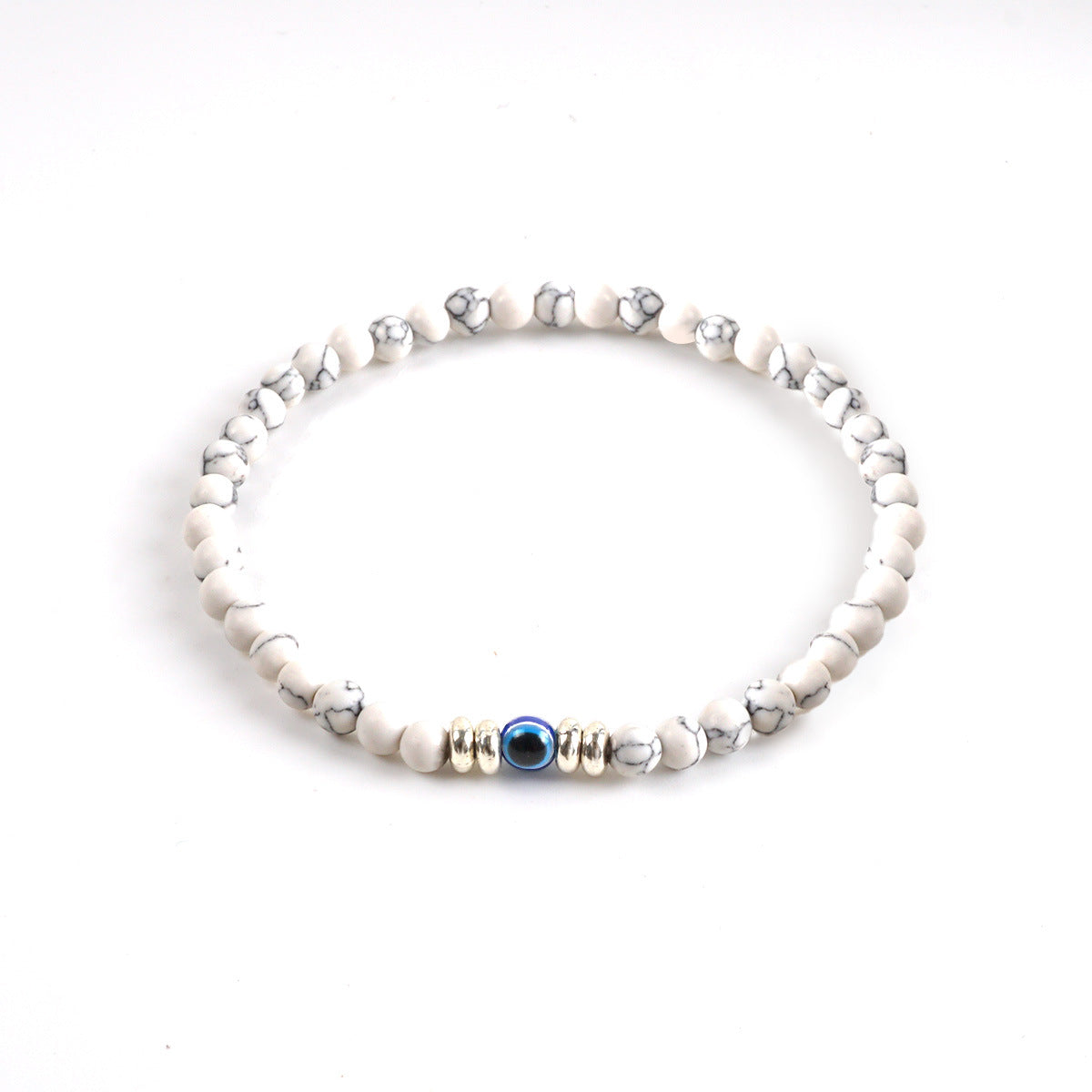 Obsidian White Turquoise Handmade Beaded Hand Bracelets