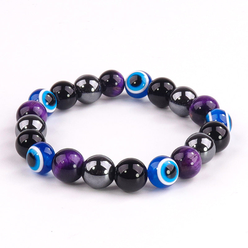 Evil Eye String Beads Woven Obsidian Bracelets