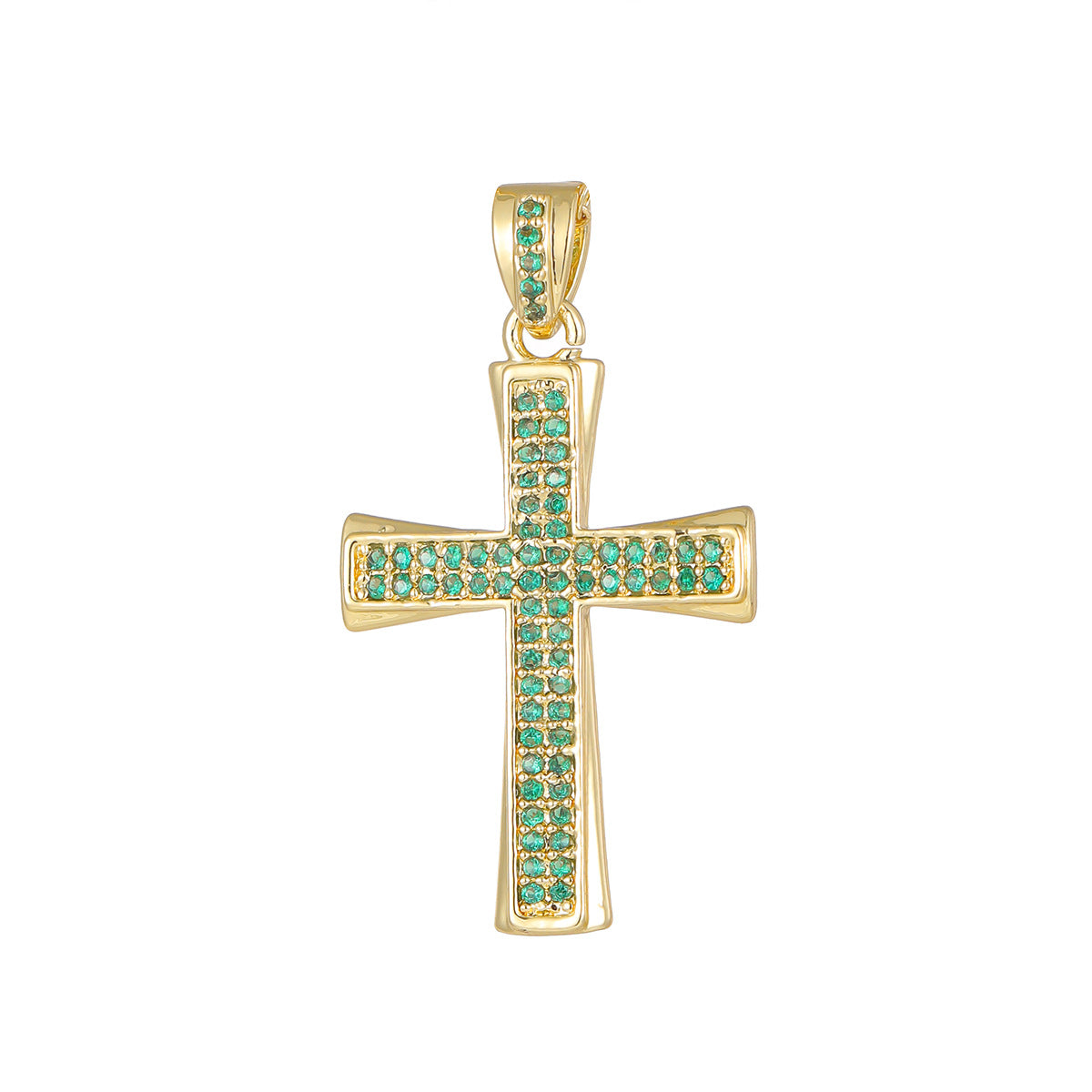 Plated Real Gold Micro Inlaid Color Zircon Pendants