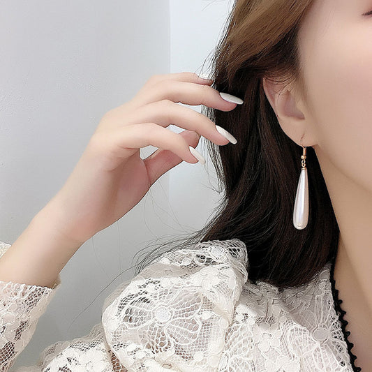 Water Drop Long Elegant Light Luxury Temperament High Sense Vintage Earrings
