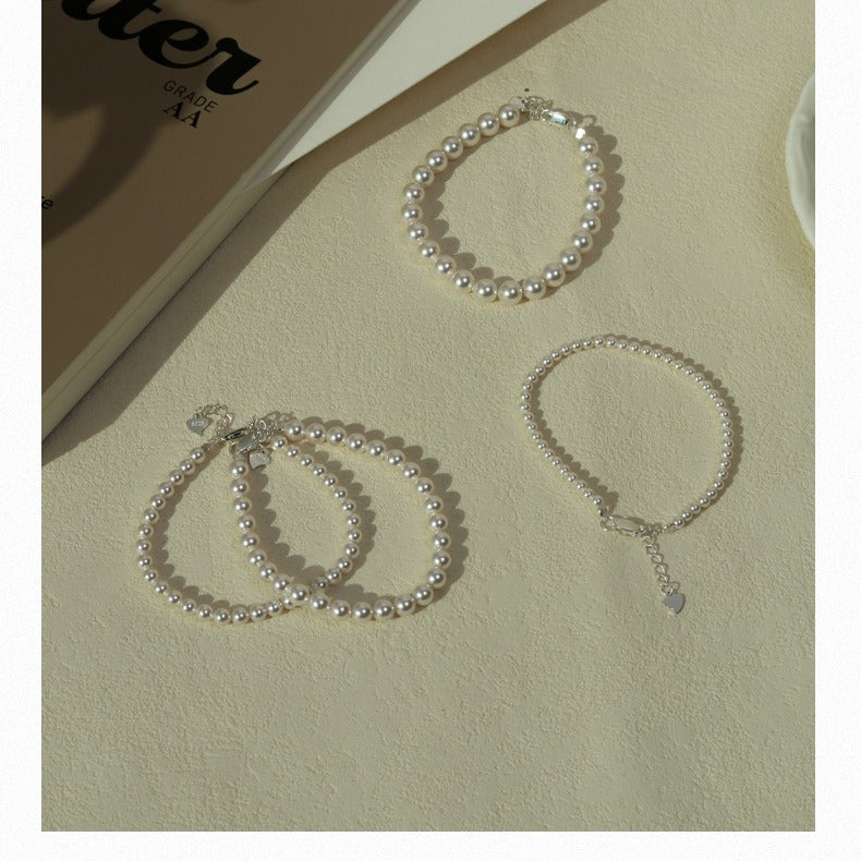 Perfect Circle Pearl Sterling Sier Refined Bracelets