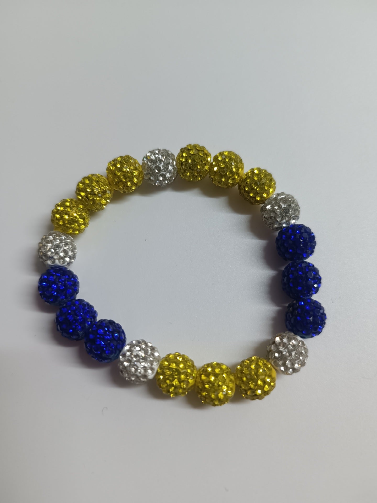Polymer Clay Rhinestone Ball Filament Hip Bracelet