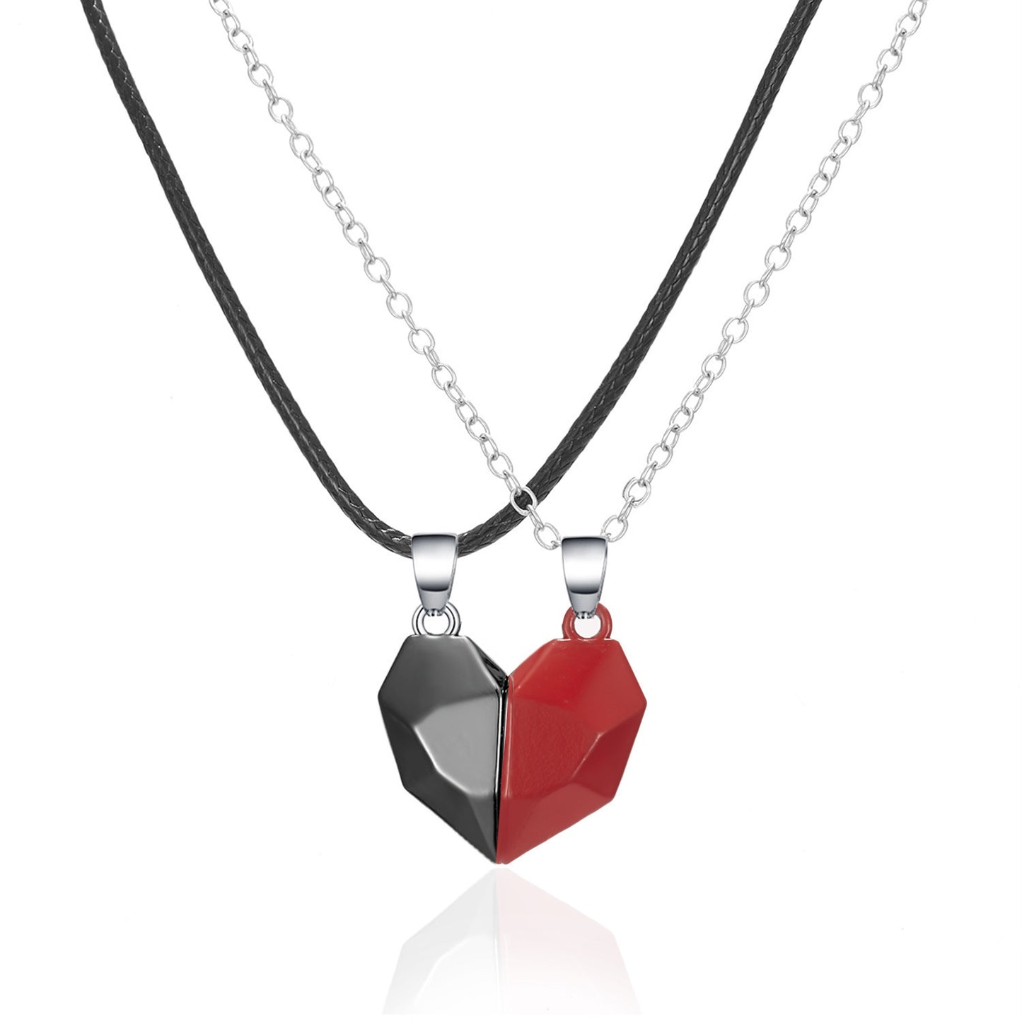 Women's Stone Heartbreak Clavicle Chain Heart Couple Necklaces