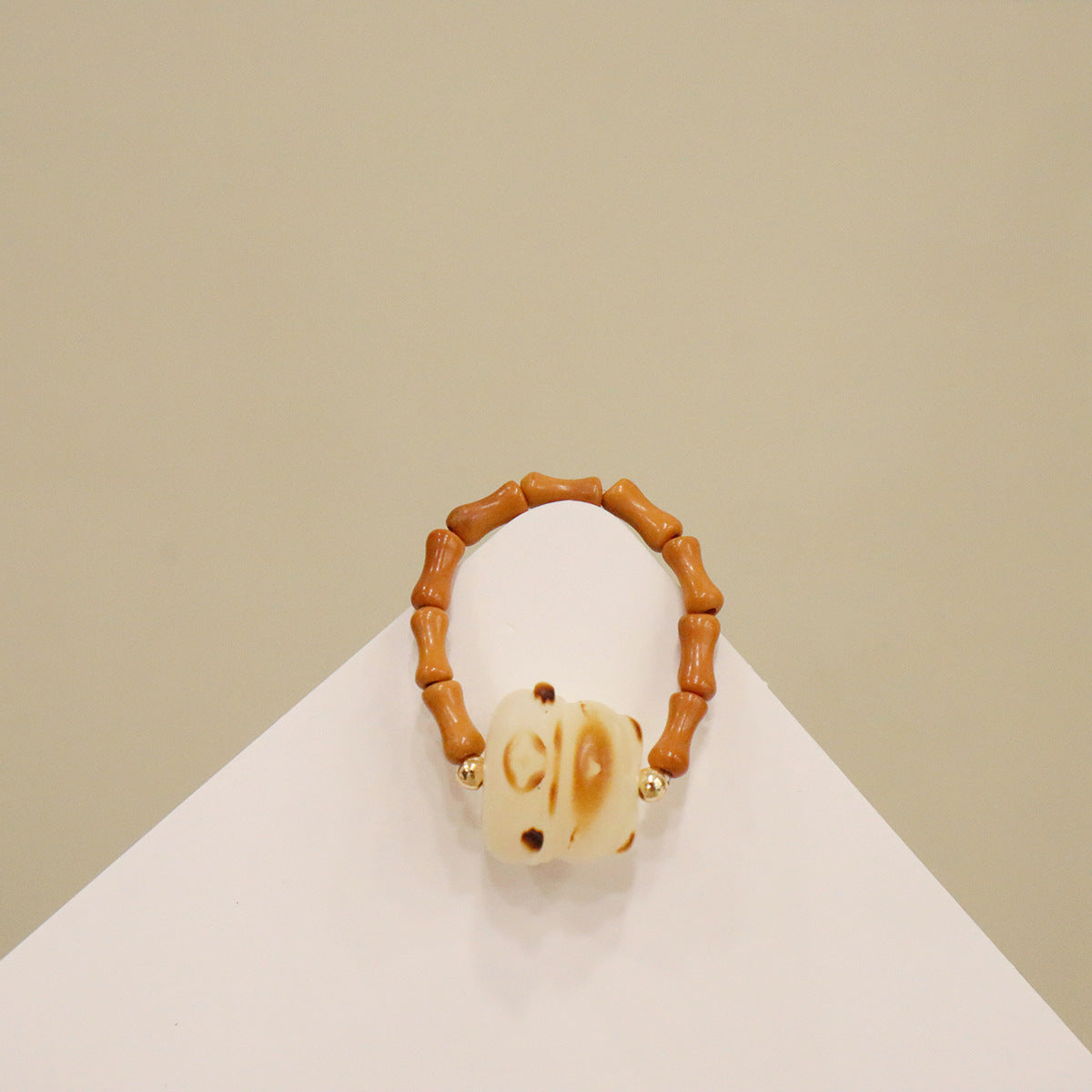 Joint Olive Nut Bodhi Jade Cat's Paw Elastic Rings