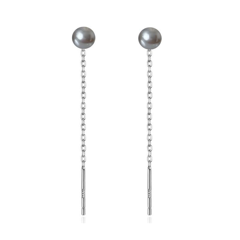 Pearl String French Style Super Fairy Long Earrings