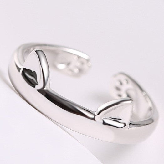 Cat Paw Sier Opening Cute Pet Ring