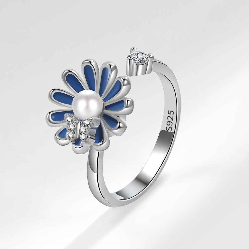 Rotatable Butterfly Female Cold Wind Niche Opening Ring
