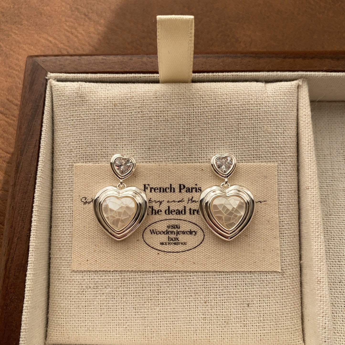 Women's Heart-shaped Fritillary Shell Light Luxury Exquisite Design High-grade Rings