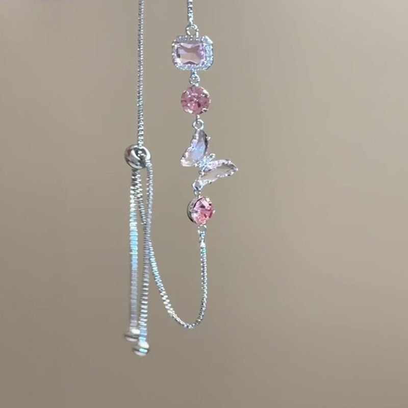 Sweet Pink Zircon Korean Artsy Light Bracelet