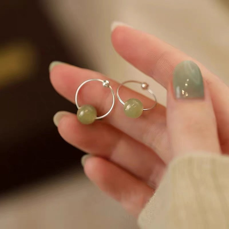 Ancient Style Chinese Circle Cold Feeling Female Niche Unique Earrings