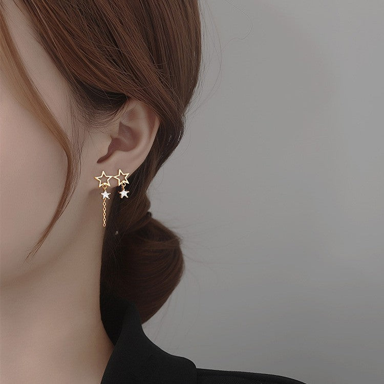 Women's Small Simple Hollow Pearl High-grade Refined Stud Earrings